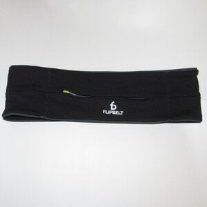 FlipBelt Zipper Edition Runners Jogging Belt sz Medium Zip Pocket 4" Wide Black